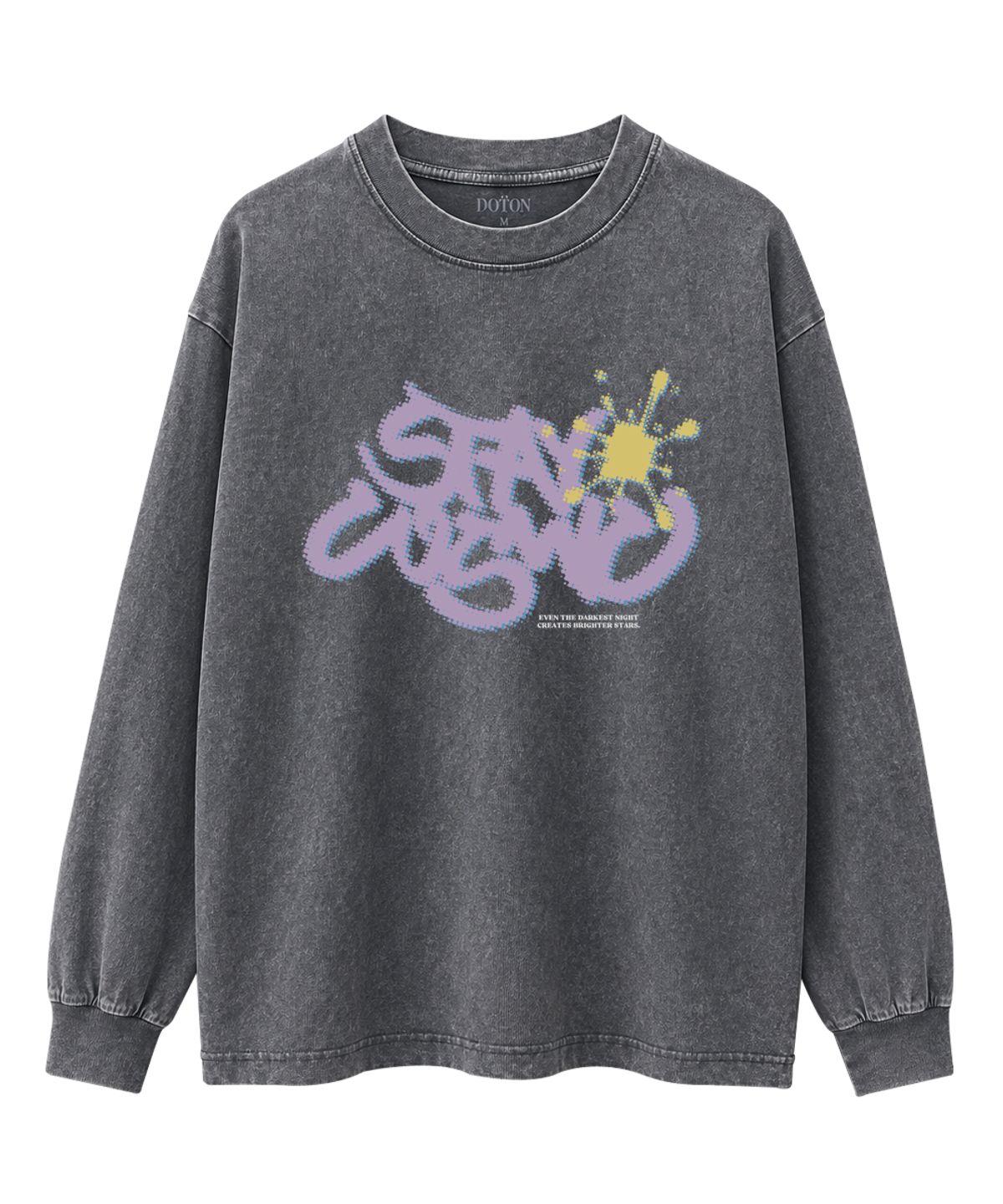 도톤(DOTON) BRIGHTER STARS ACID LONG SLEEVE  (Grey)