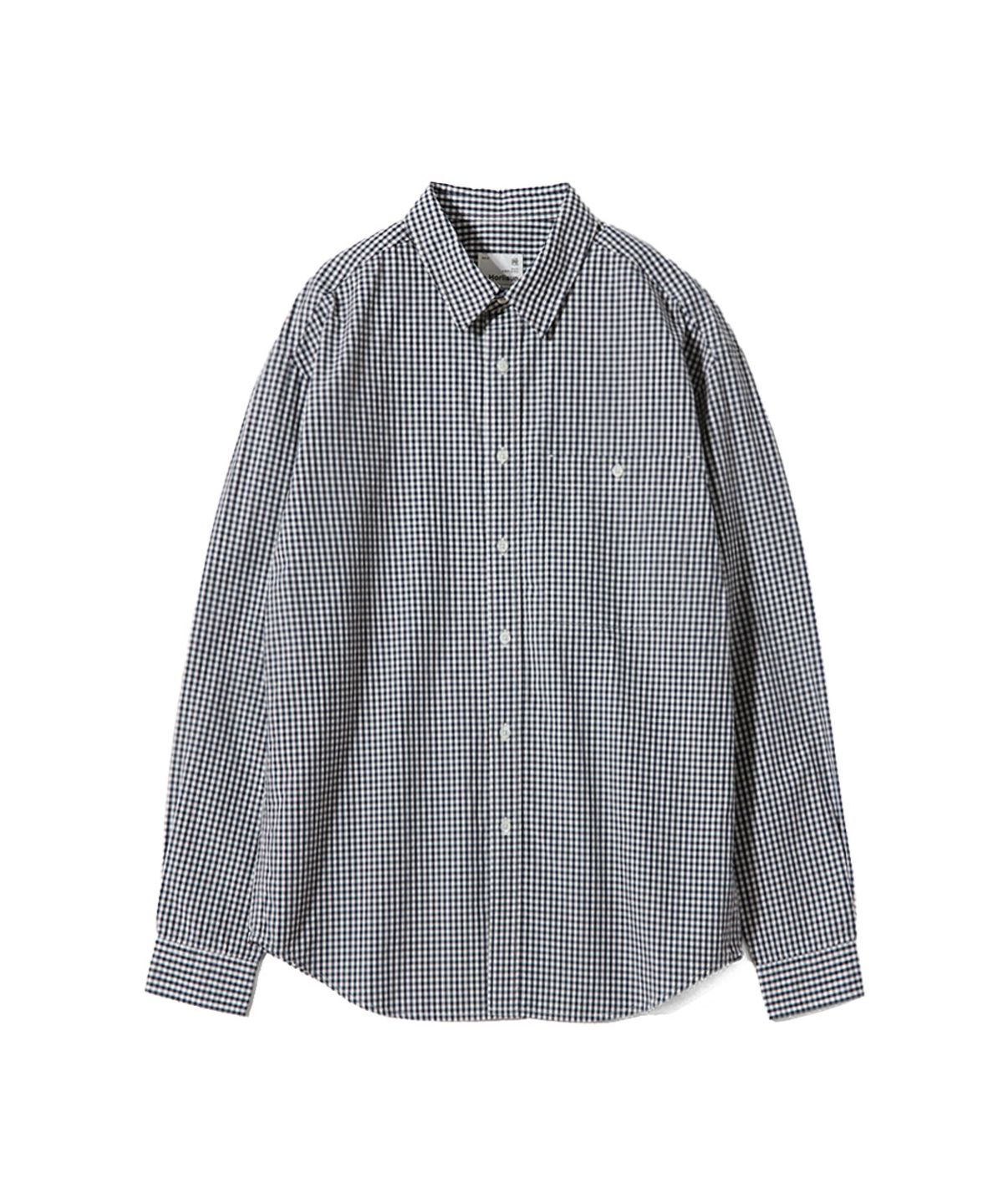 홀리선(HORLISUN) Jane Typewriter Gingham Check Shirt Navy