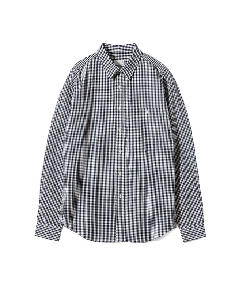 Jane Typewriter Gingham Check Shirt Navy