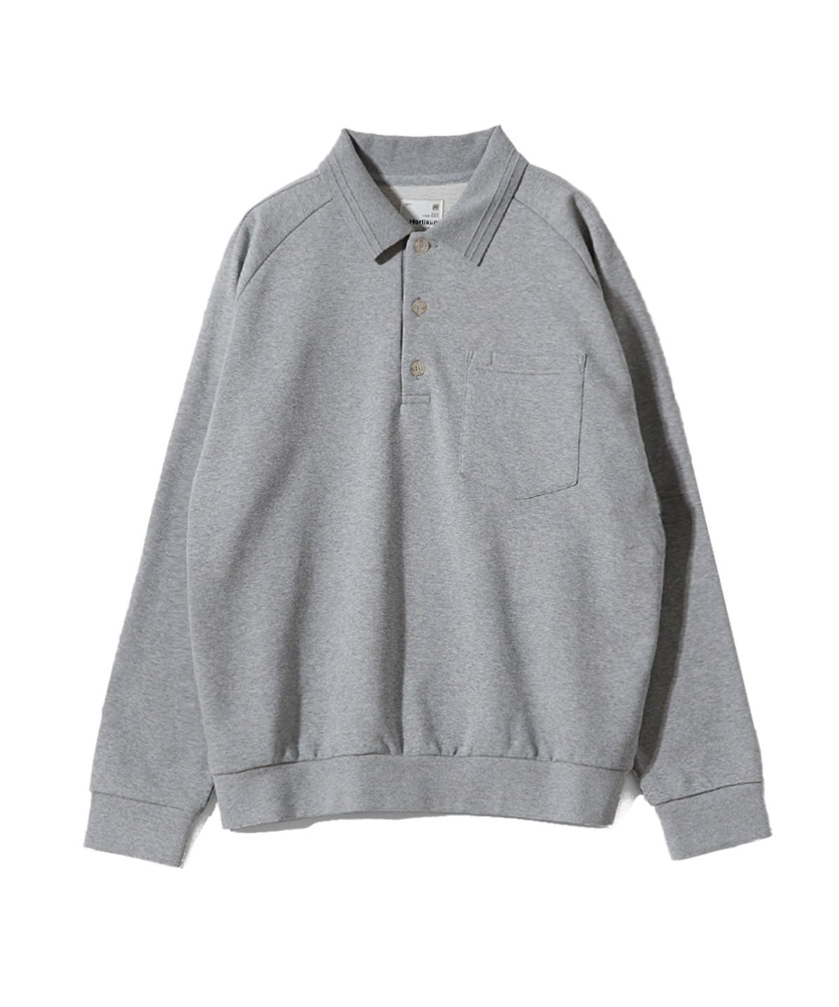 홀리선(HORLISUN) Sugarpine Raglan Collar Sweatshirt Melange Gray