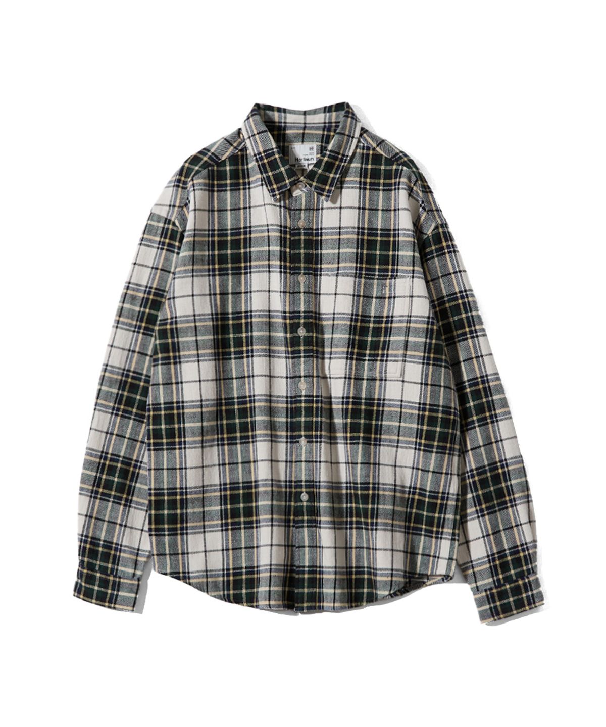 홀리선(HORLISUN) Madison Twill Check Shirt Ecru