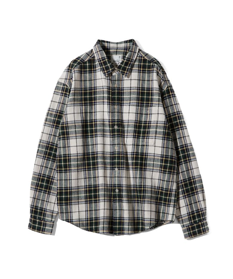 Madison Twill Check Shirt Ecru