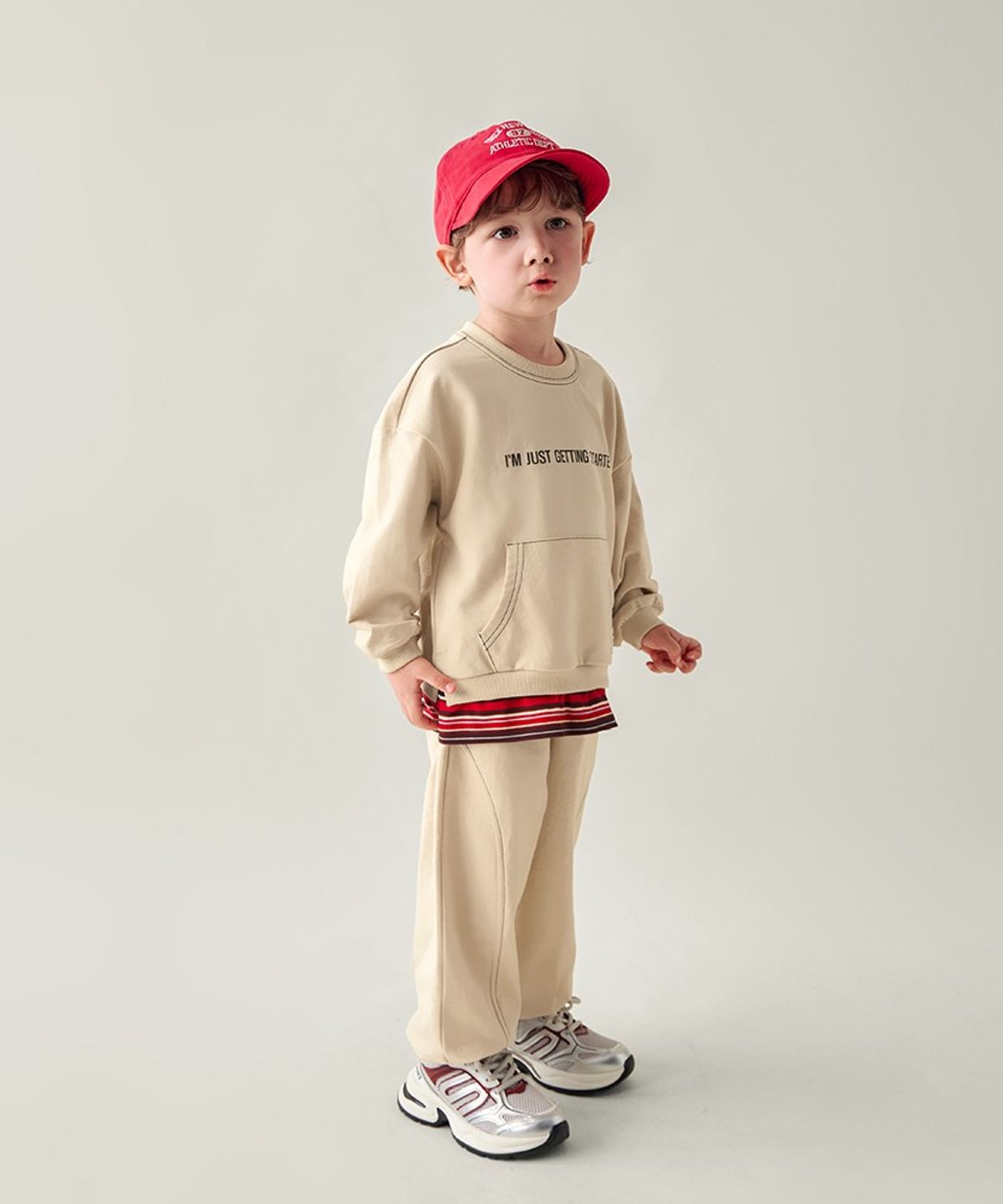 월튼키즈(WALTON KIDS) 레터링포켓레이어드상하복