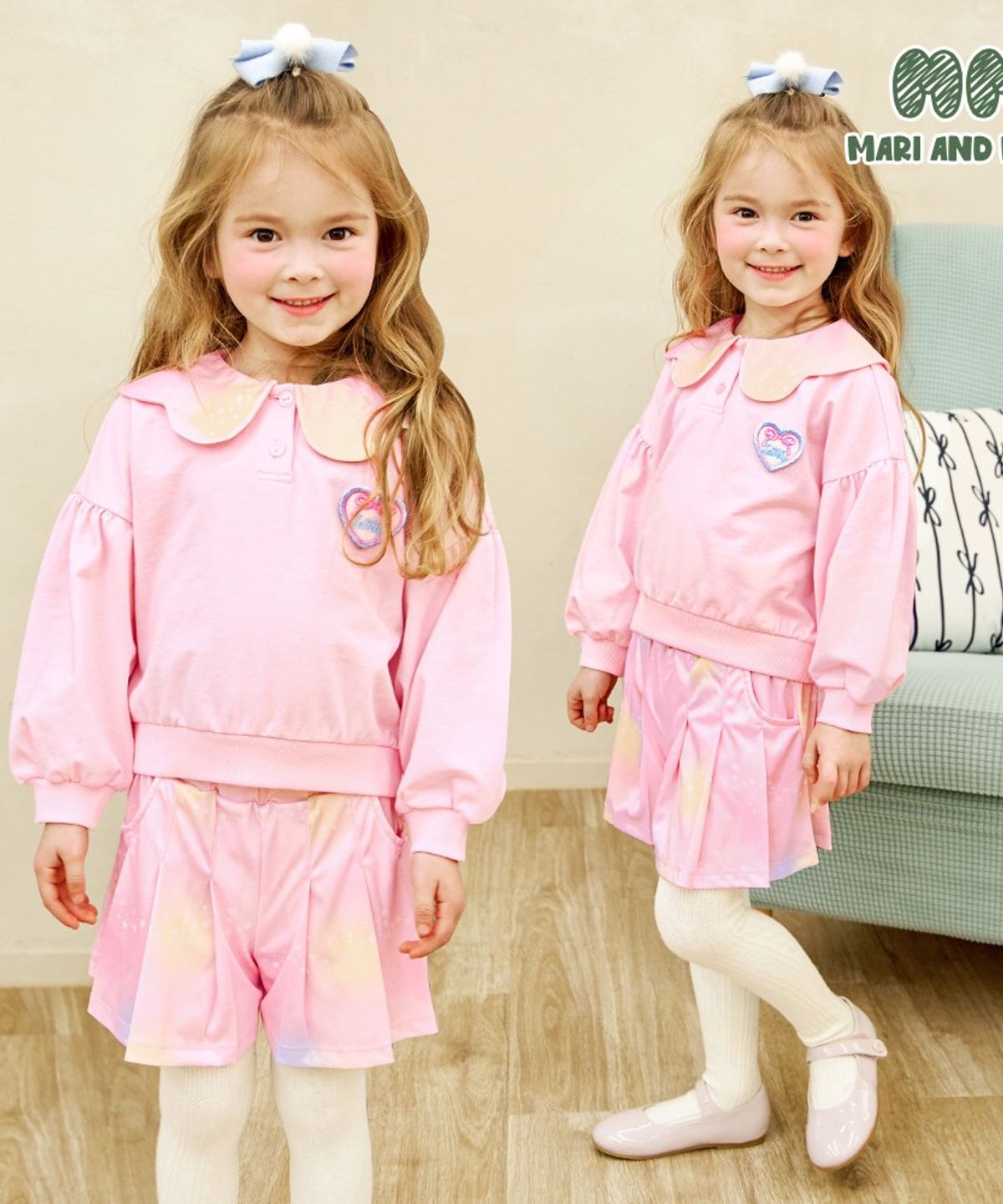 월튼키즈(WALTON KIDS) 블링오로라플리츠상하복