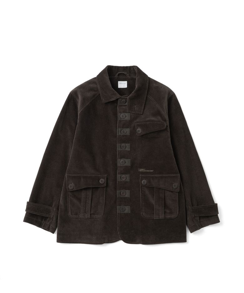 TCM corduroy button half coat (vintage brown)