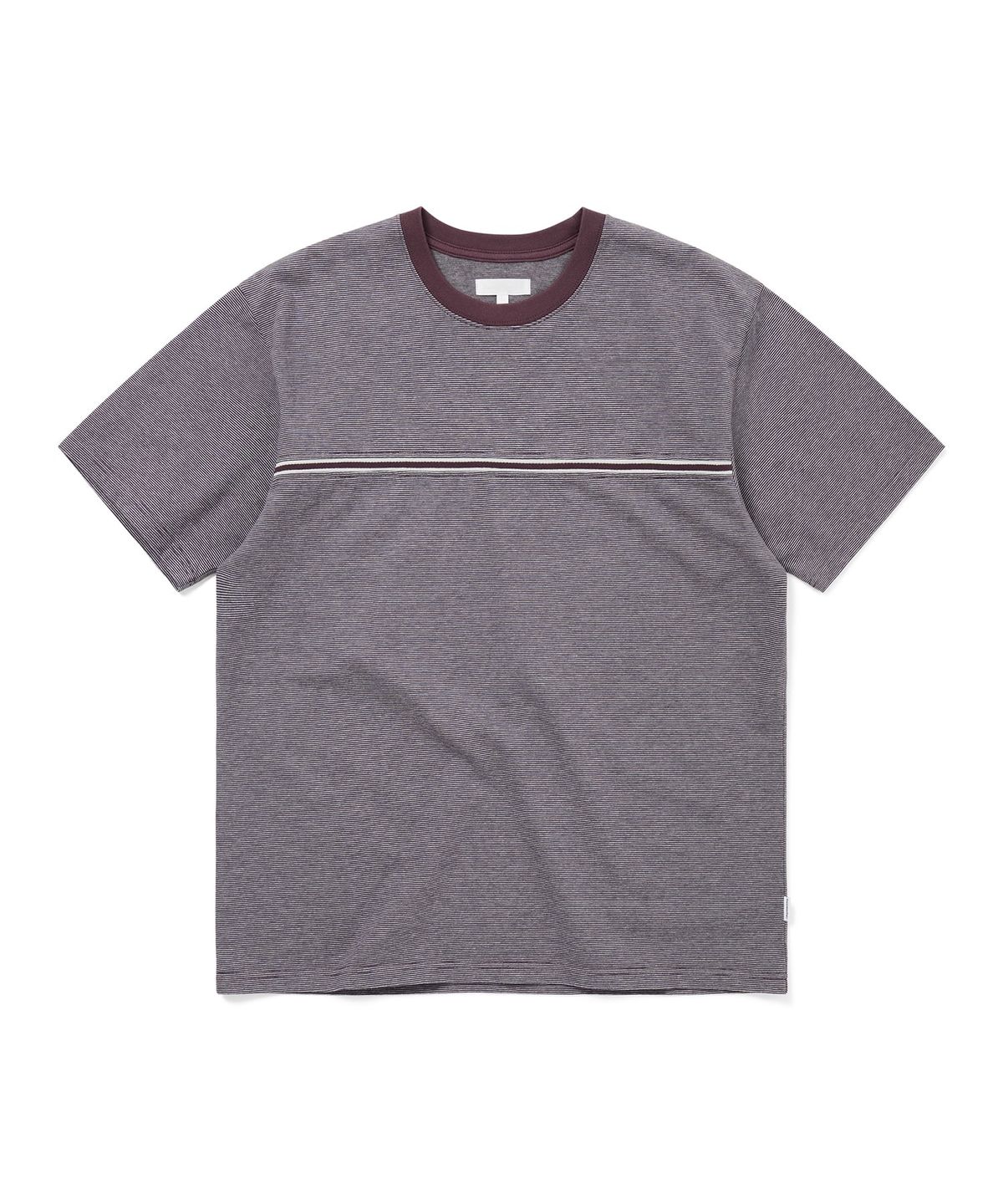 디스이즈네버댓(THISISNEVERTHAT) Micro Striped Tee Wine
