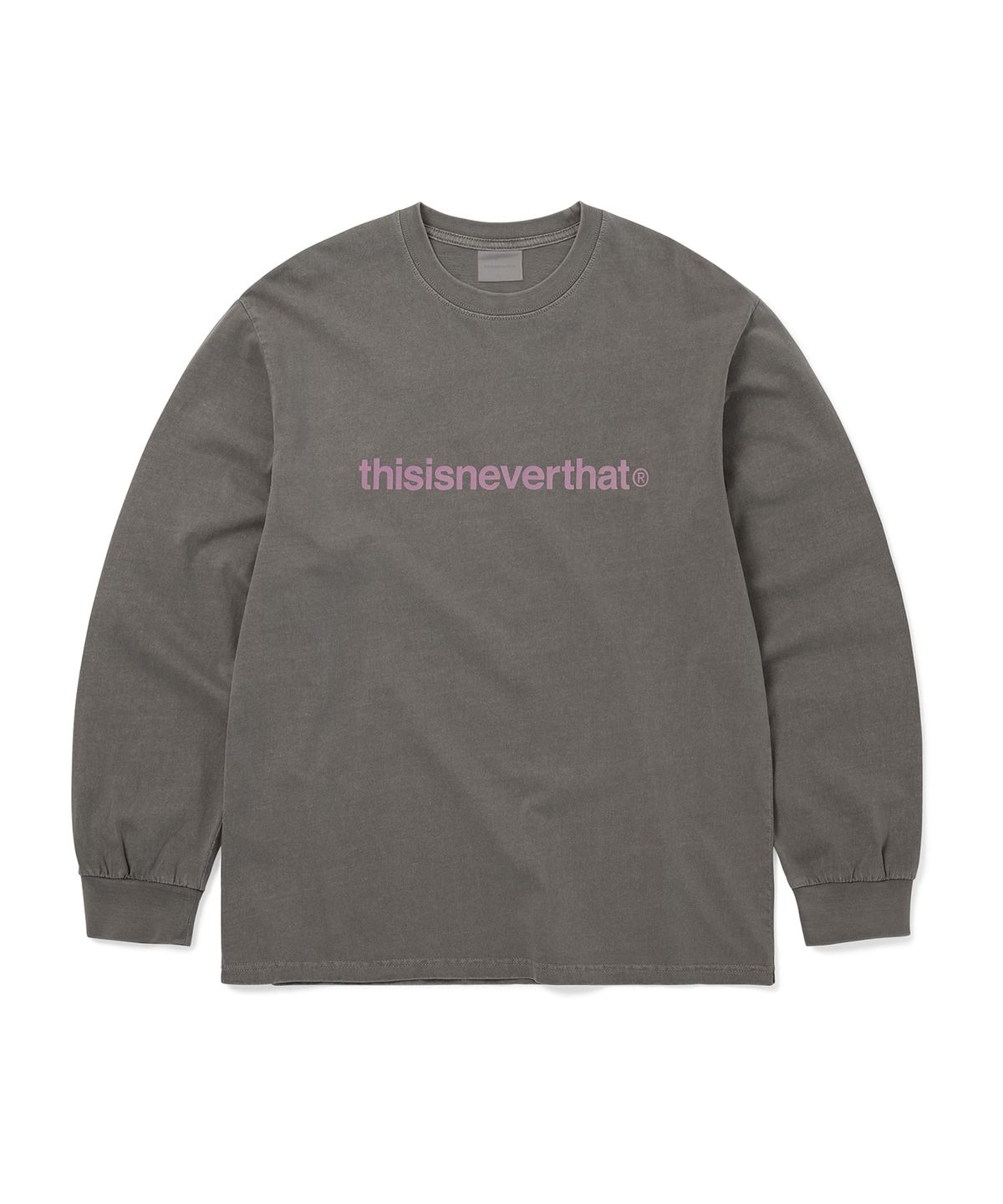 디스이즈네버댓(THISISNEVERTHAT) T-Logo L/S Tee Dark Grey