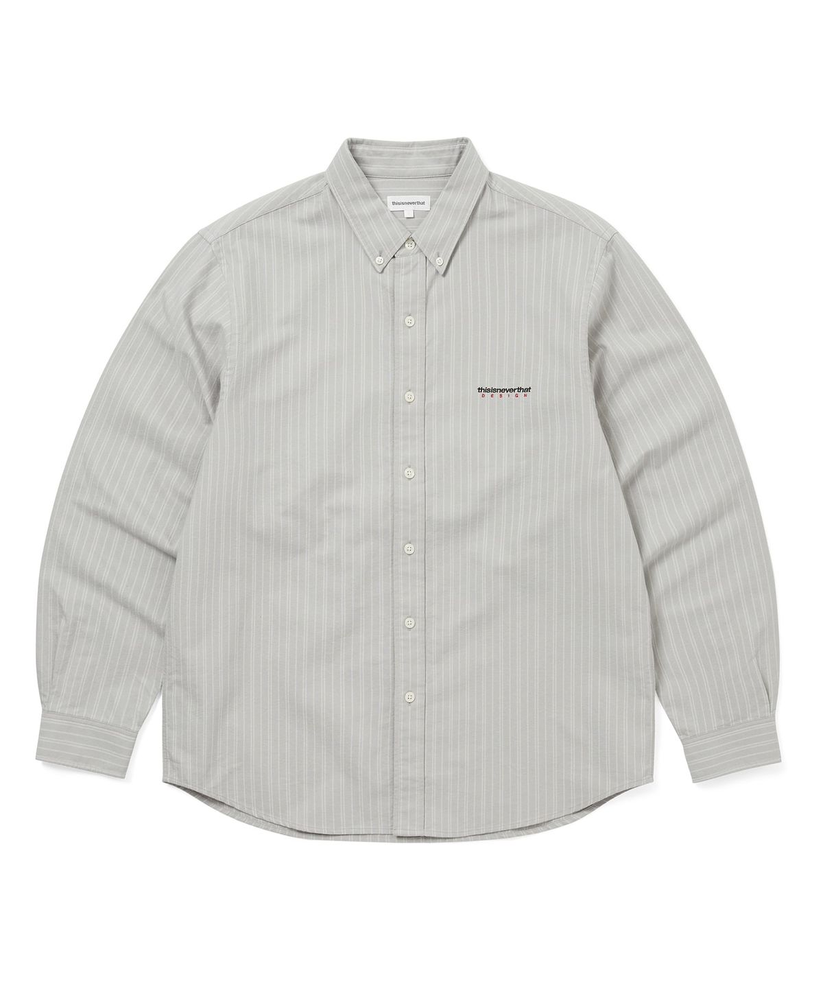 디스이즈네버댓(THISISNEVERTHAT) DSN Striped Oxford Shirt Grey