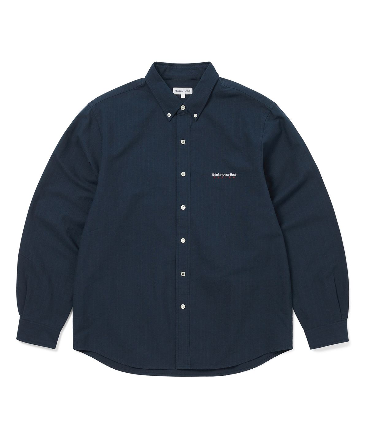 디스이즈네버댓(THISISNEVERTHAT) DSN Striped Oxford Shirt Navy
