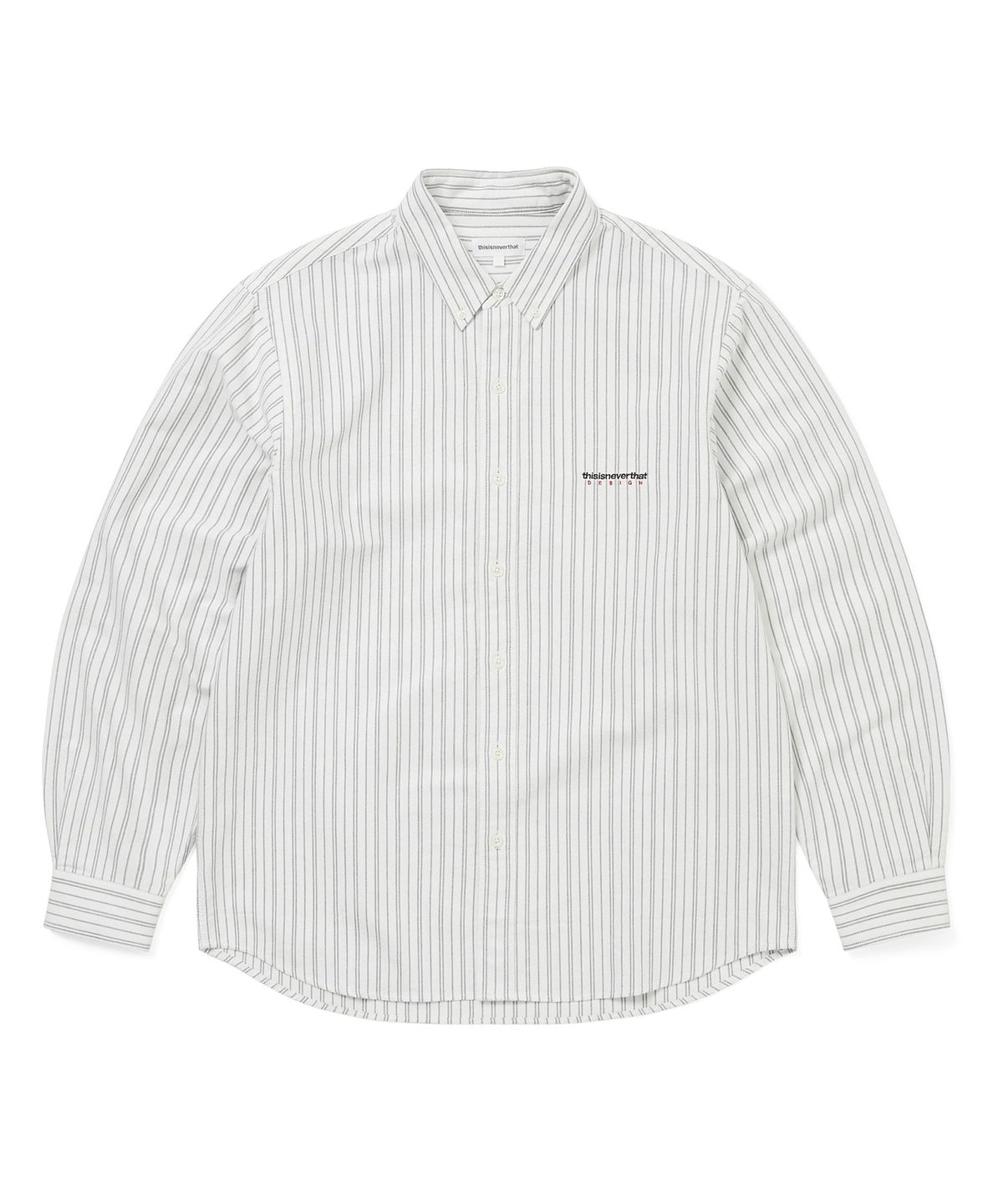 디스이즈네버댓(THISISNEVERTHAT) DSN Striped Oxford Shirt Off White