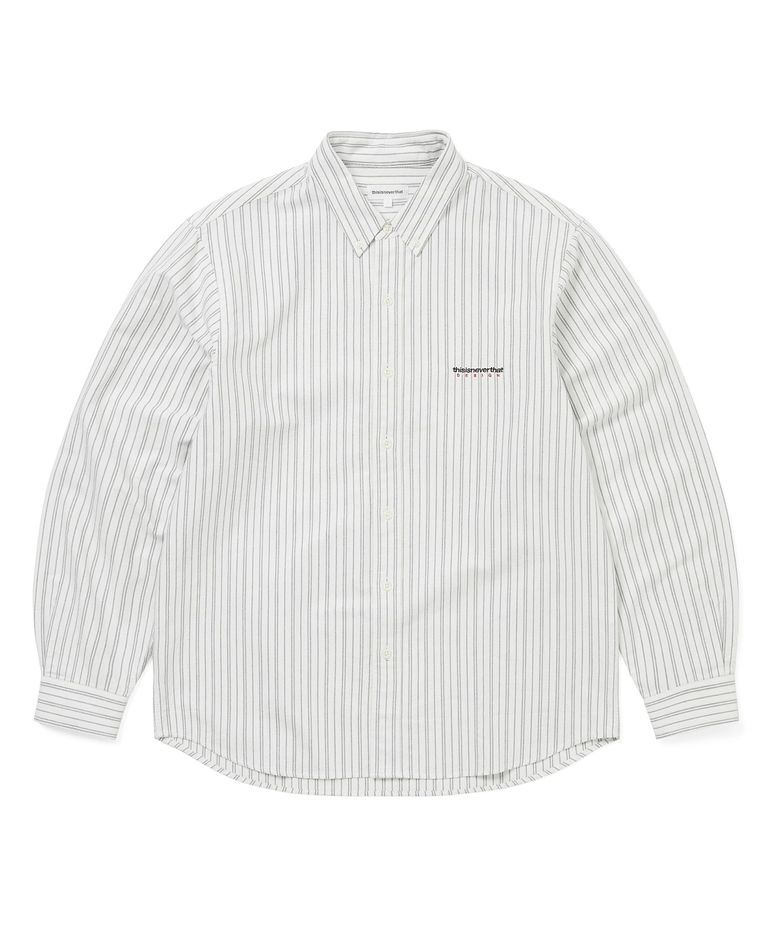 DSN Striped Oxford Shirt Off White