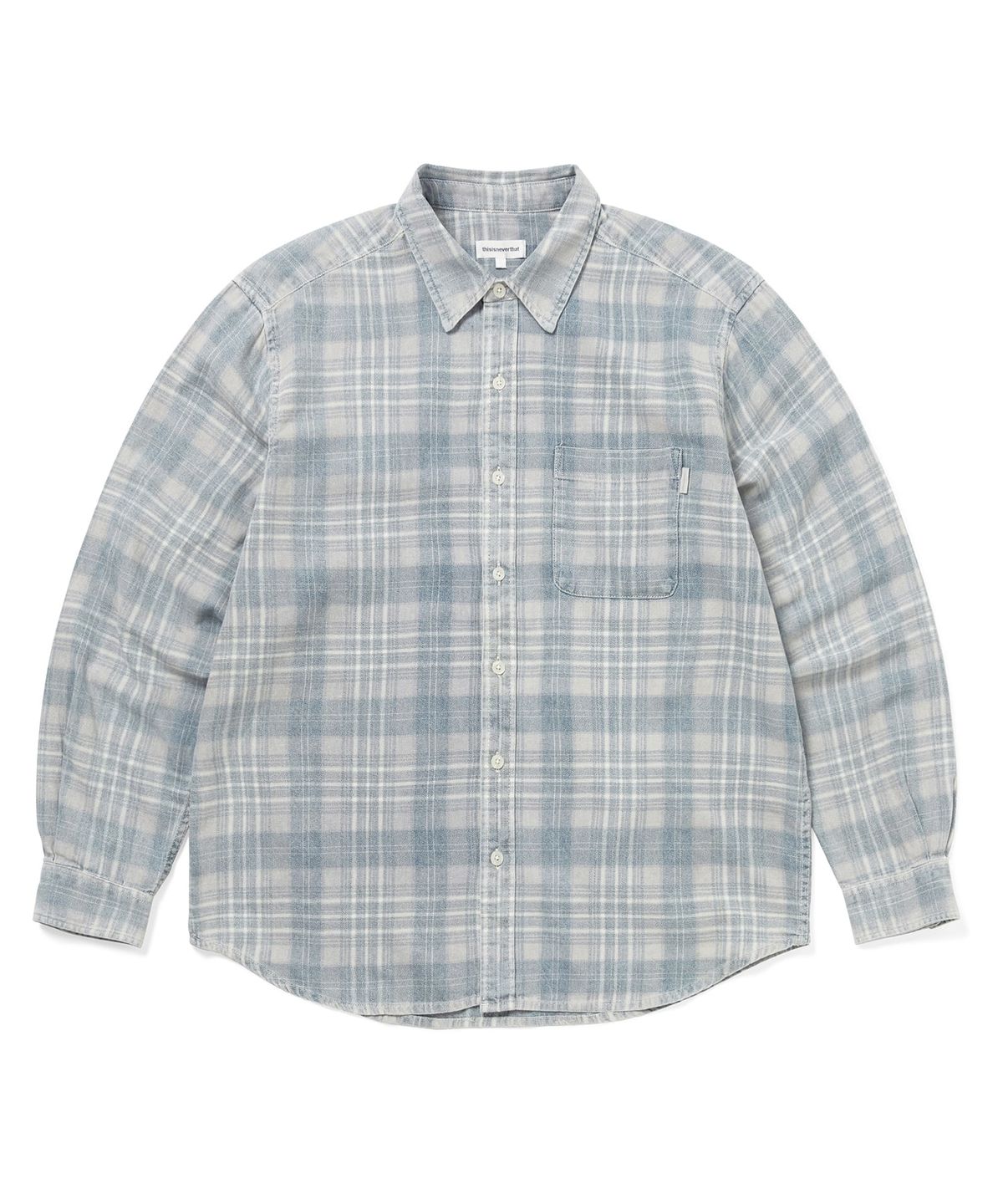 디스이즈네버댓(THISISNEVERTHAT) Washed Check Shirt Blue