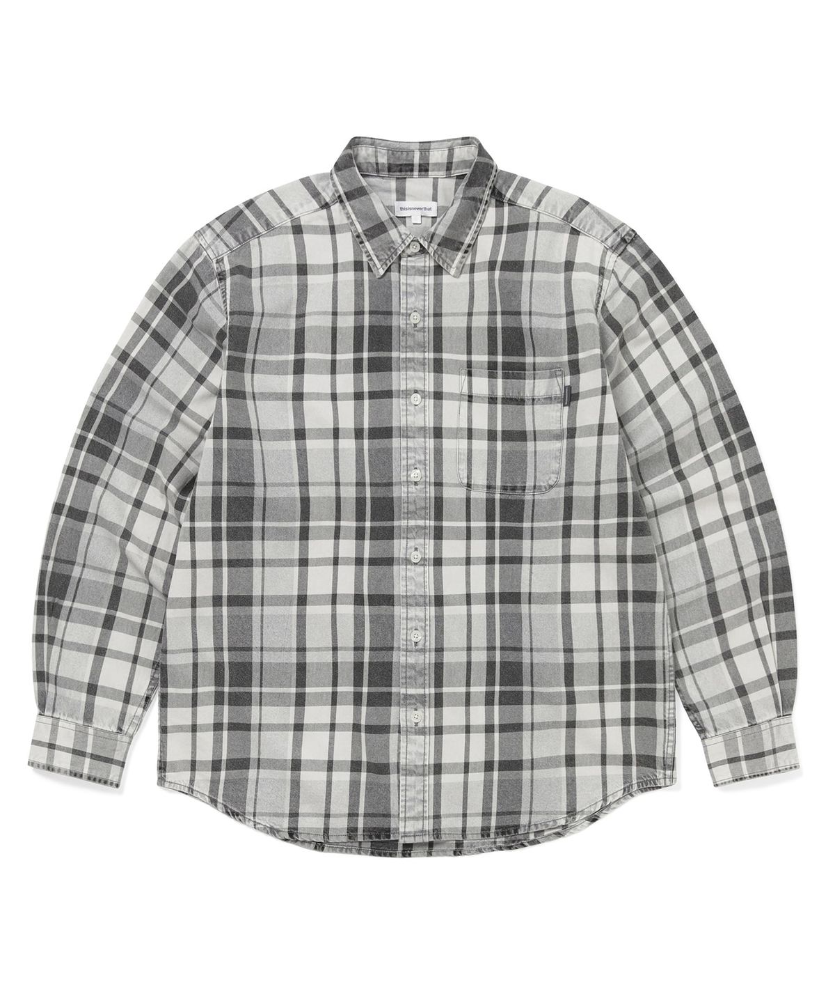 디스이즈네버댓(THISISNEVERTHAT) Washed Check Shirt Grey