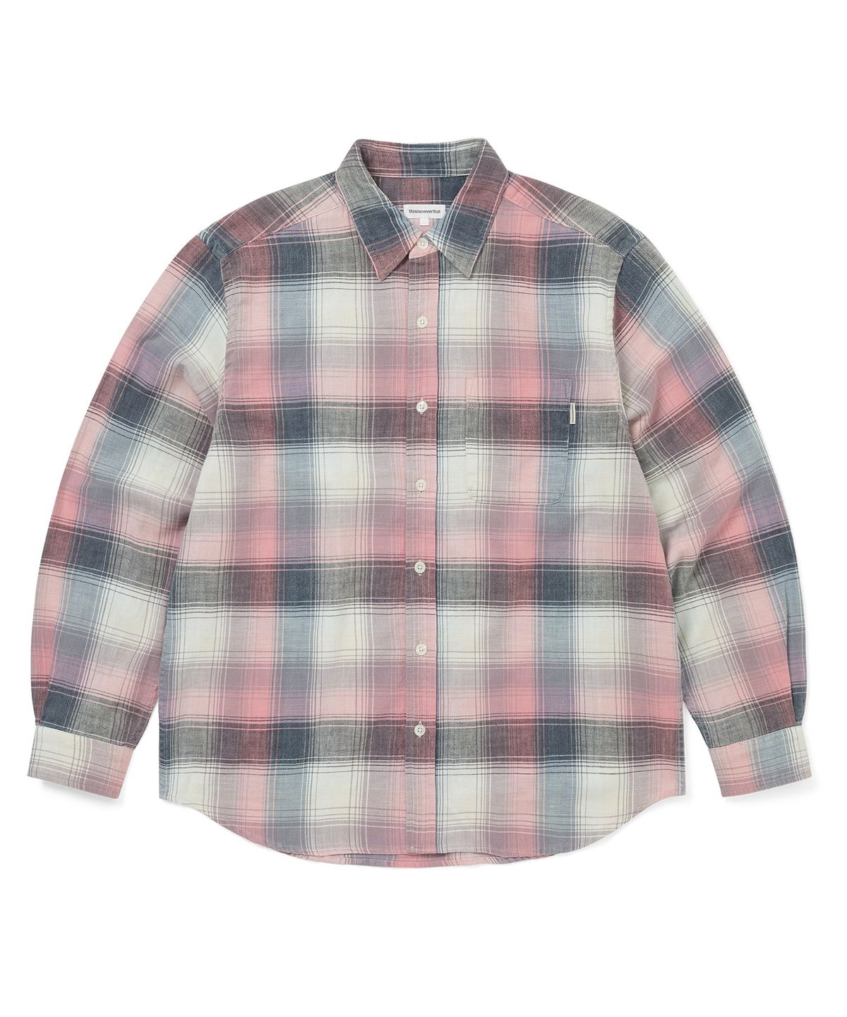 디스이즈네버댓(THISISNEVERTHAT) Washed Check Shirt Pink