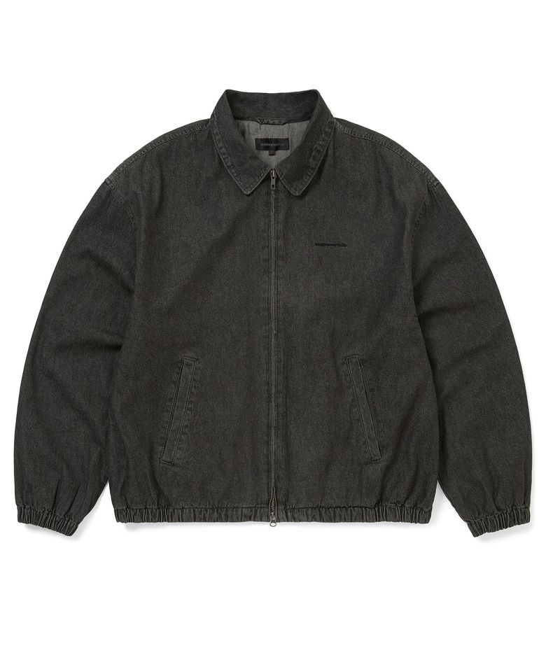 Denim Blouson Jacket Dark Brown