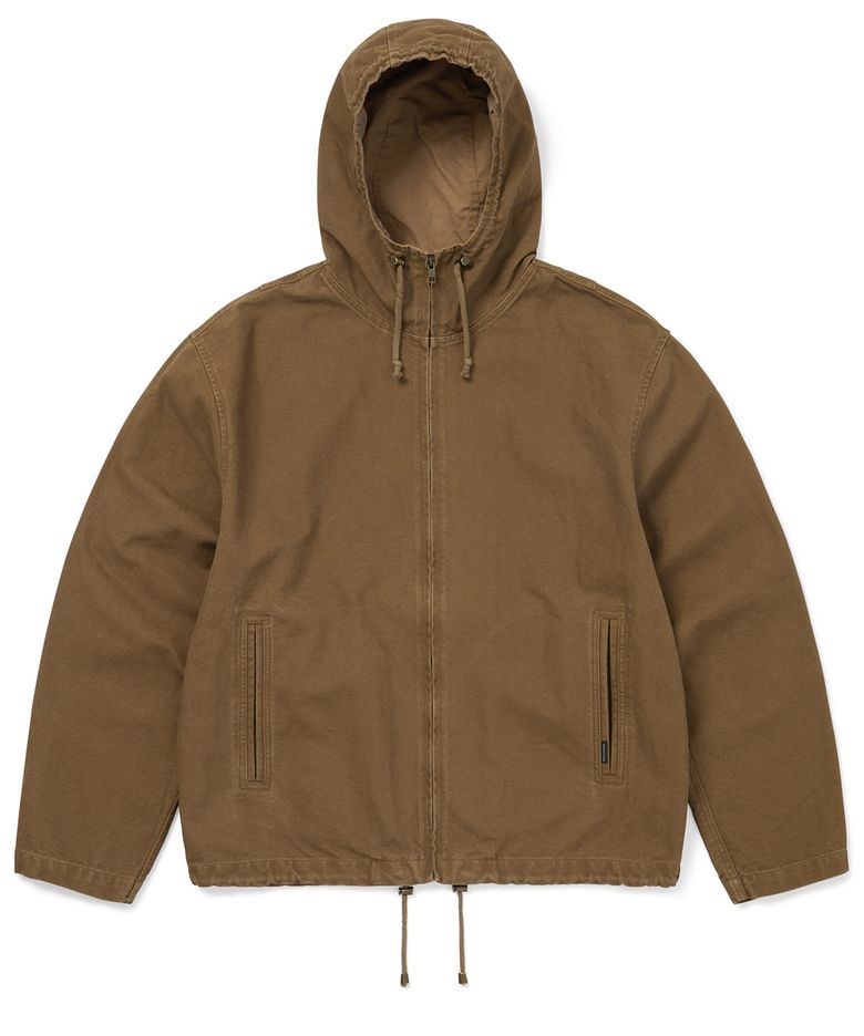 Canvas Hooded Jacket Light Brown