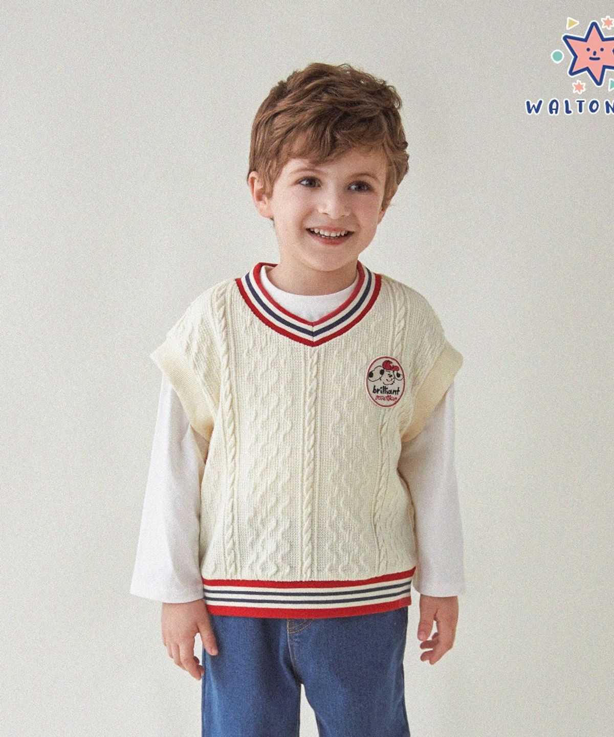 월튼키즈(WALTON KIDS) 스쿨룩꽈배기베스트