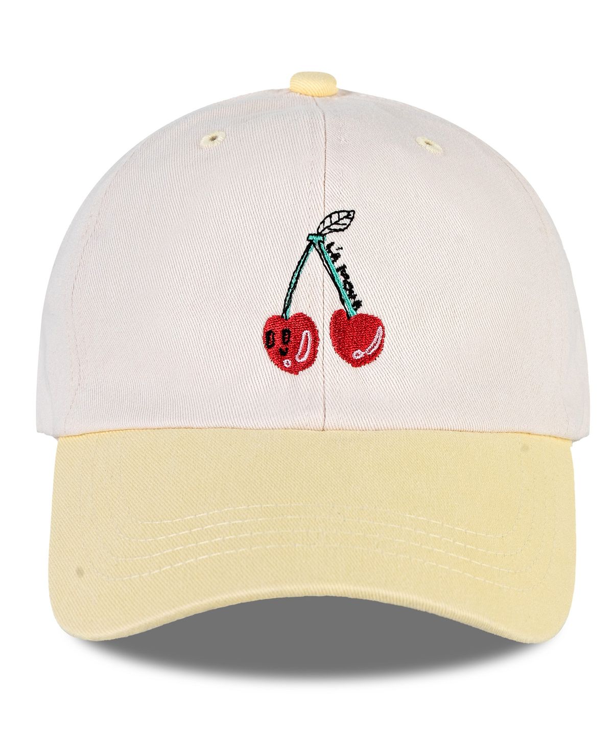 비치스앤 크림 키즈(BEACHESAND CREAM KIDS) 체리 페이스 투톤 볼캡-옐로우(cherry face two-tone ball cap)