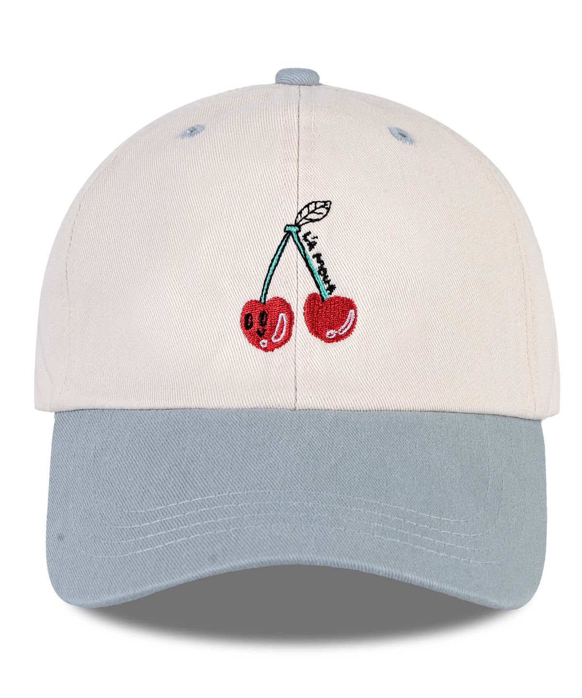 비치스앤 크림 키즈(BEACHESAND CREAM KIDS) 체리 페이스 투톤 볼캡-베이비블루(cherry face two-tone ball cap)