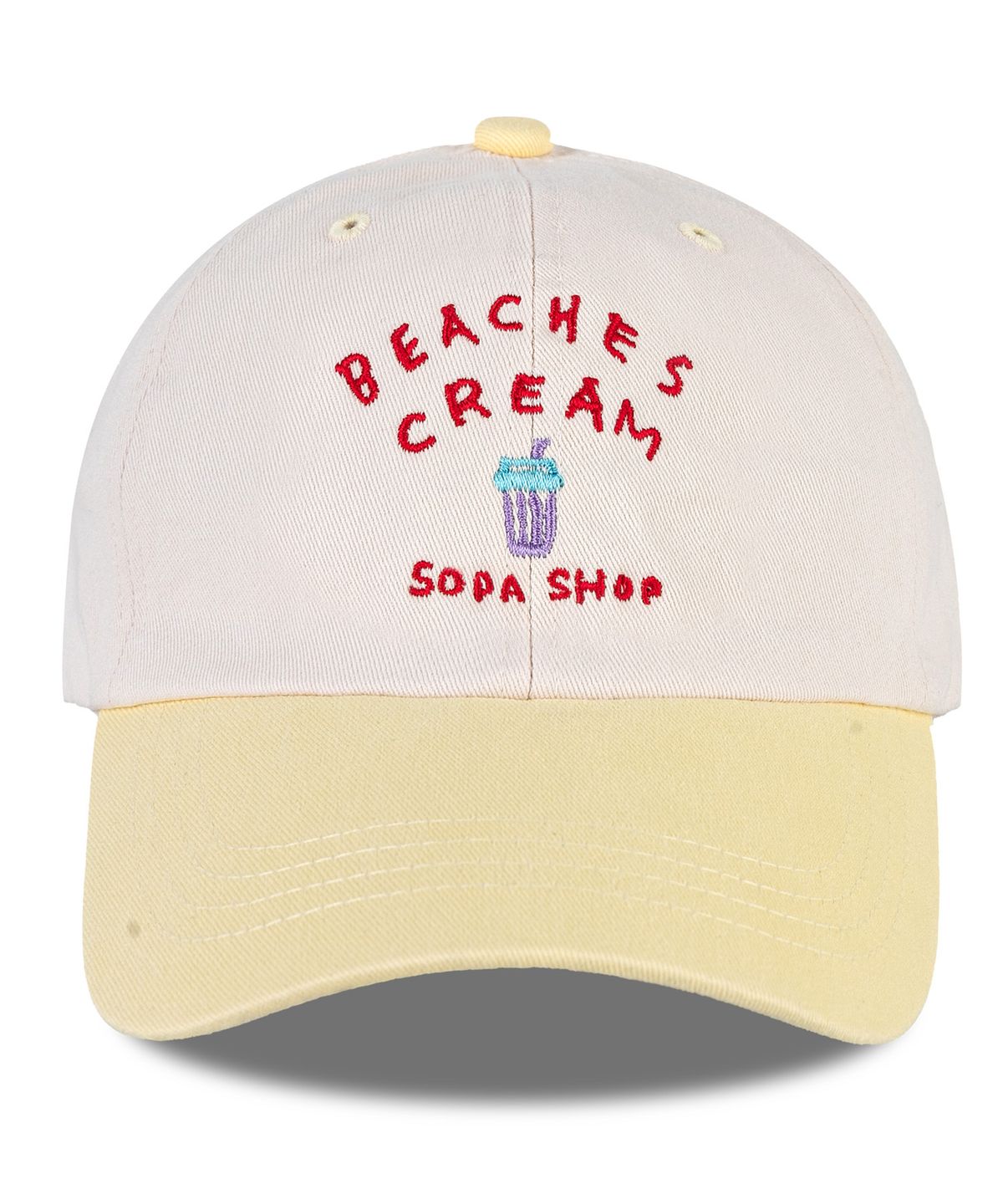 비치스앤 크림 키즈(BEACHESAND CREAM KIDS) 소다샵 투톤 볼캡-옐로우(Soda shop two-tone Ball Cap)