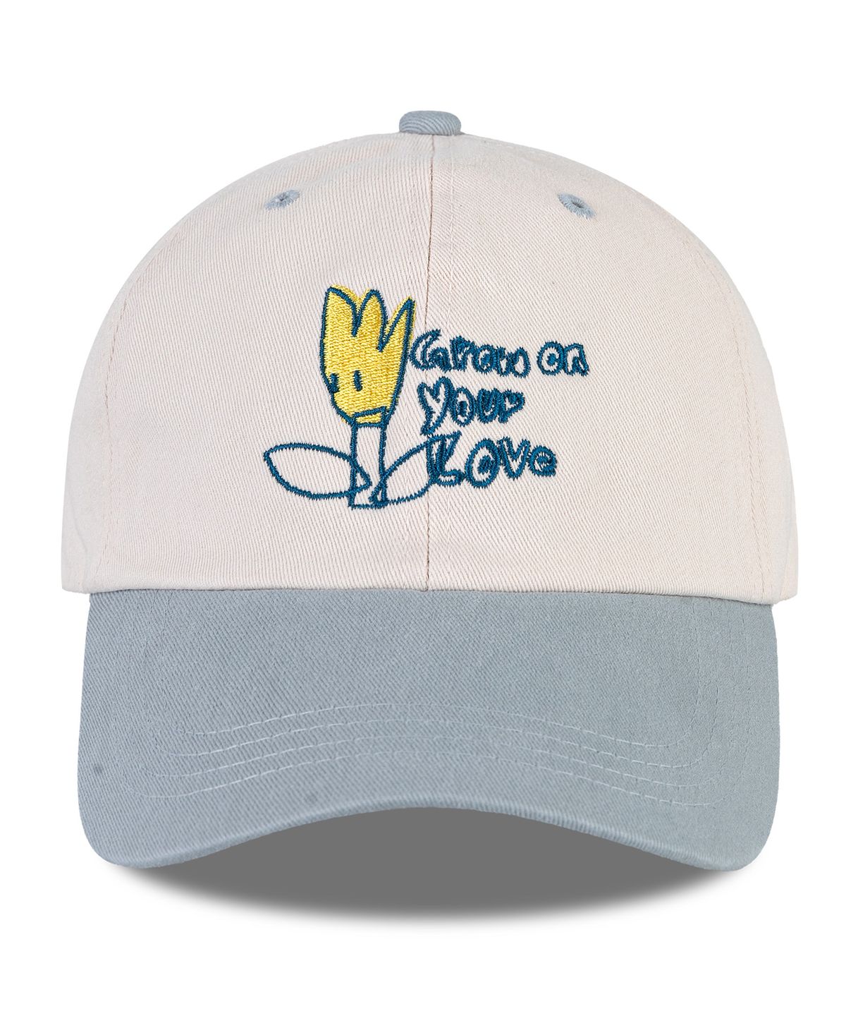 비치스앤 크림 키즈(BEACHESAND CREAM KIDS) 그로우 러브 투톤 볼캡-베이비블루(Grow love shop two-tone Ball Cap)
