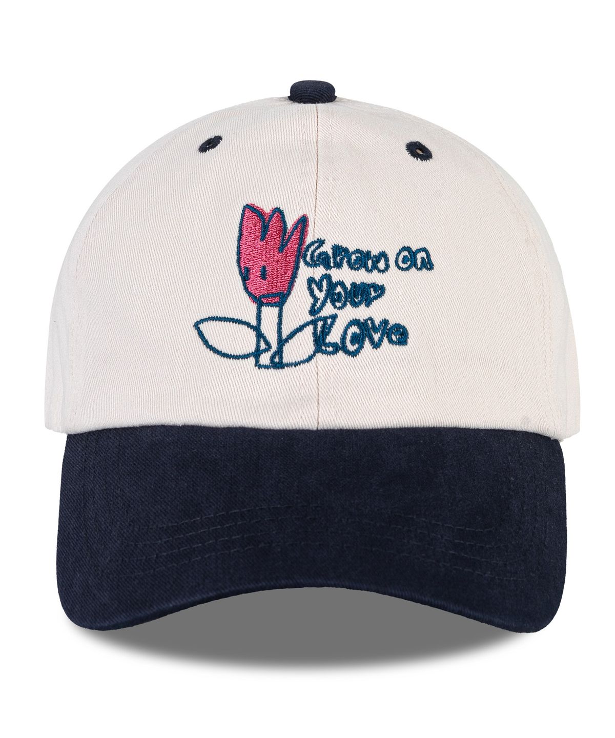비치스앤 크림 키즈(BEACHESAND CREAM KIDS) 그로우 러브 투톤 볼캡-네이비(Grow love shop two-tone Ball Cap)