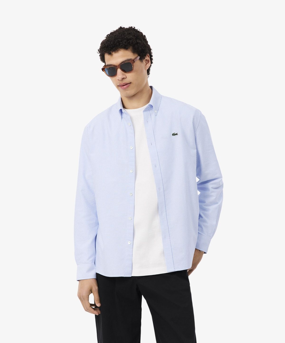 라코스테(LACOSTE) 남성 옥스포드 스트라이프 셔츠 CH3587-56N E7B