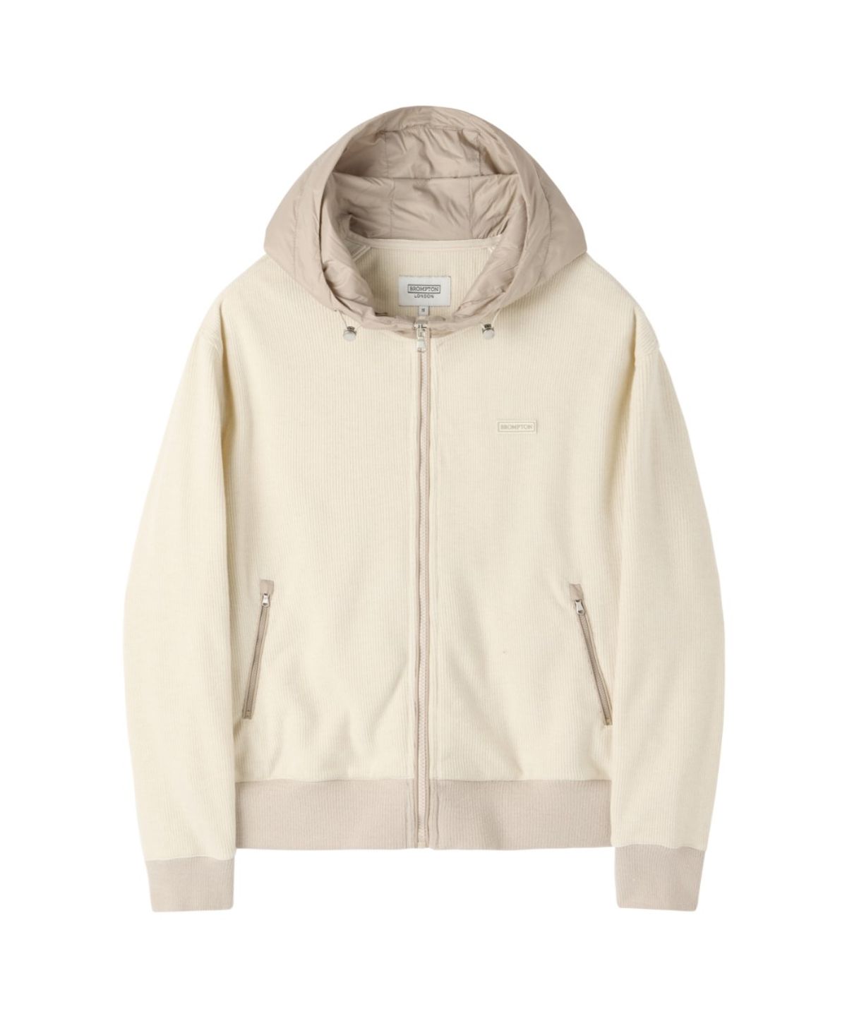 브롬톤 런던(BROMPTON LONDON) W CORDUROY HOODED ZIP-UP - IVORY (P263WFT165)