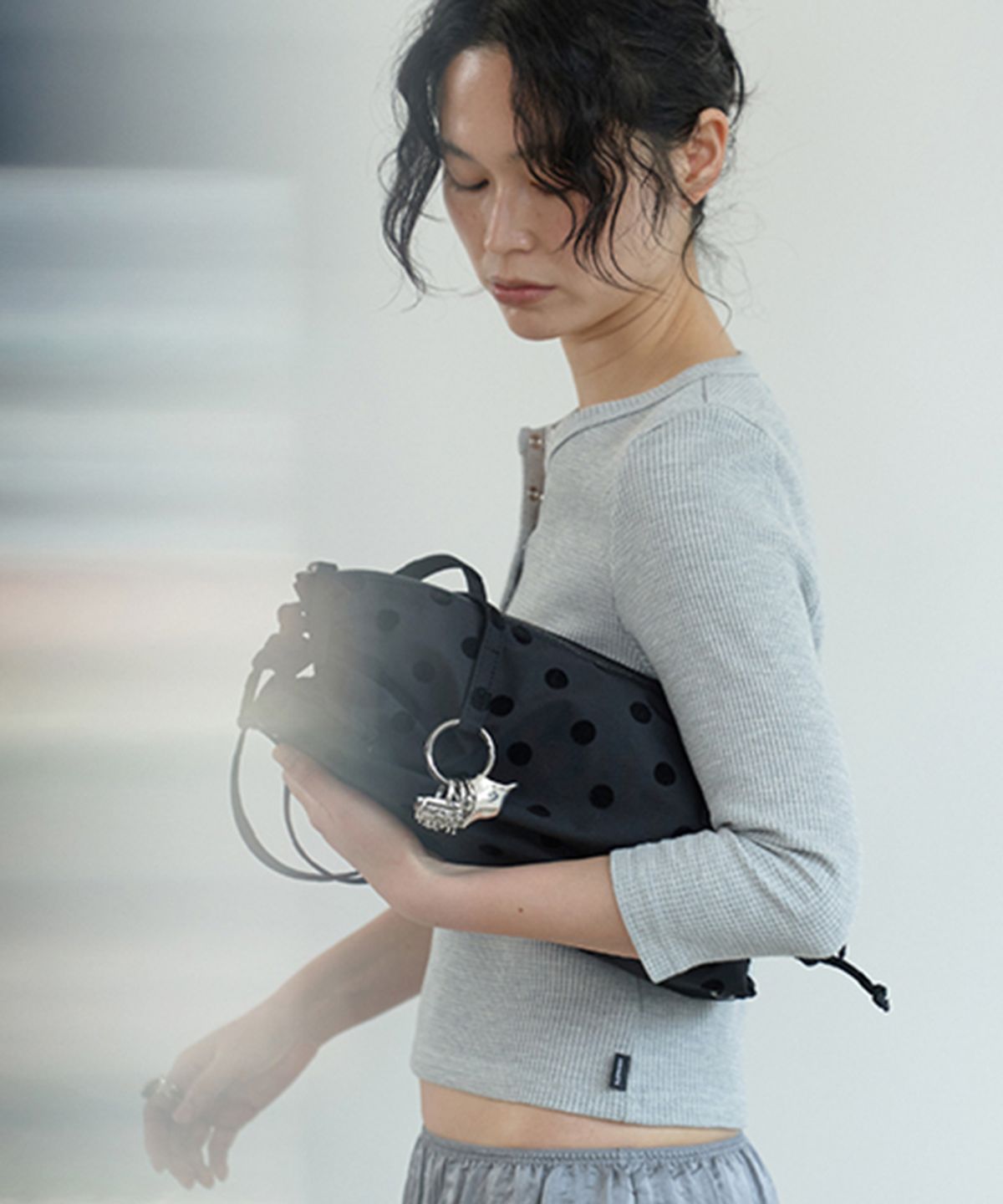 콰니(KWANI) Rufflee Dottie Bag Black - Small