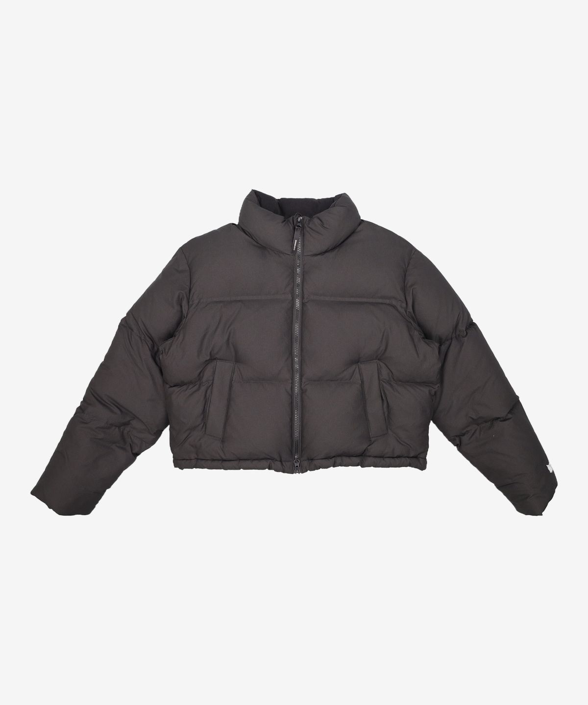 브라운브레스(BROWNBREATH) TAG CROPPED PUFFER - BLACK S