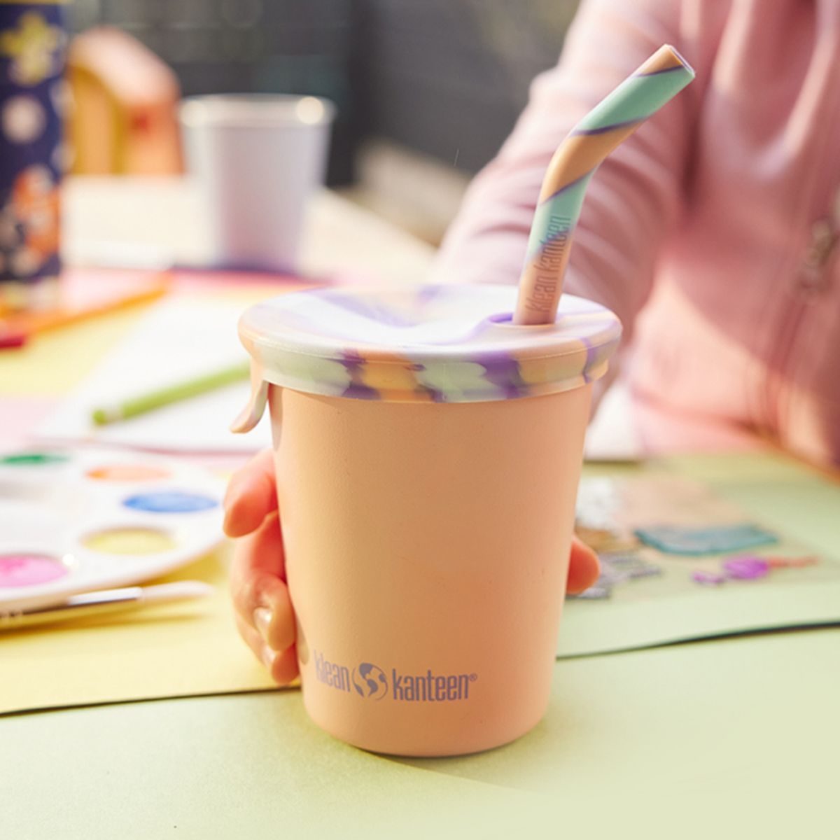 클린켄틴(KLEANKANTEEN) 파스텔 리틀 키즈 빨대컵 296ml