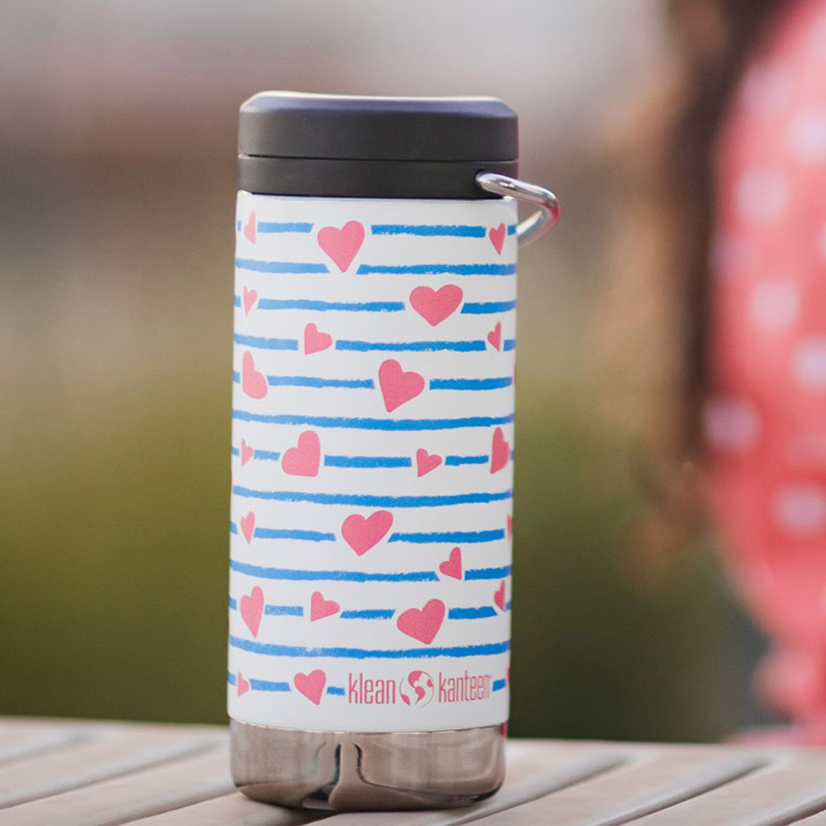 클린켄틴(KLEANKANTEEN) TK Wide 보틀 트위스트캡 355ml_하트 스트라이프(HS)