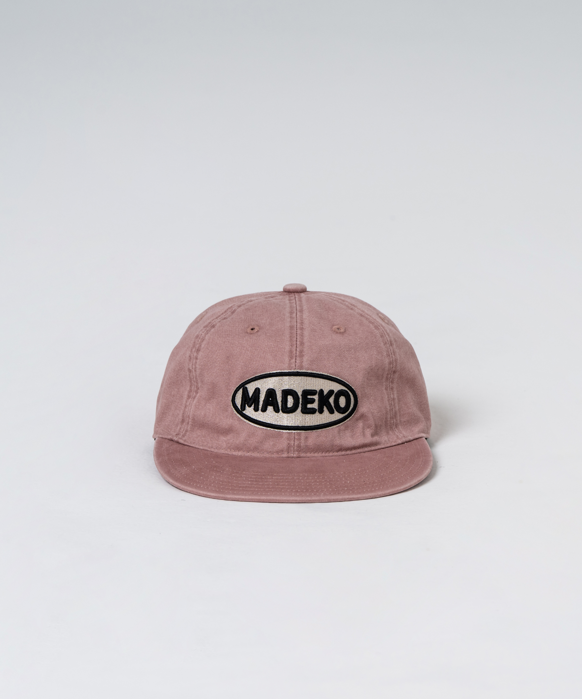 마데코(MADEKO) SIGNATURE LOGO CAP(IVORY/BLACK)_WASHING PINK