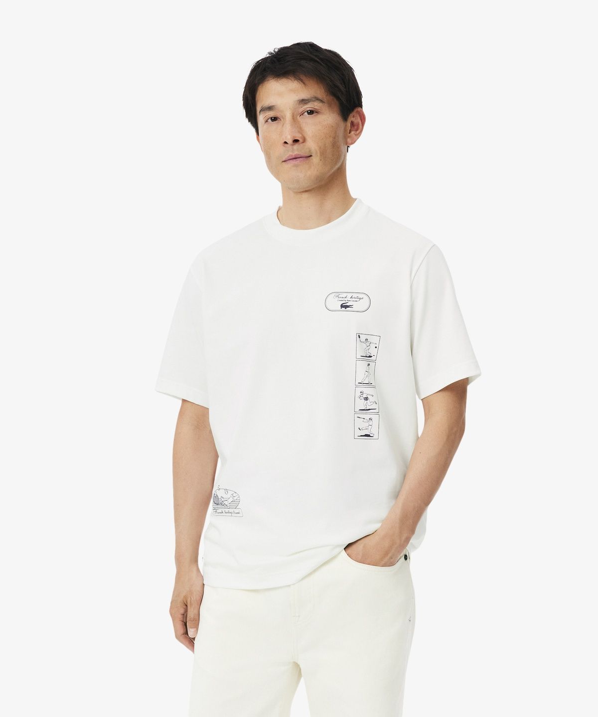 라코스테(LACOSTE) 남성 테니스 헤리티지 2 티셔츠 TH6732-56N 70V