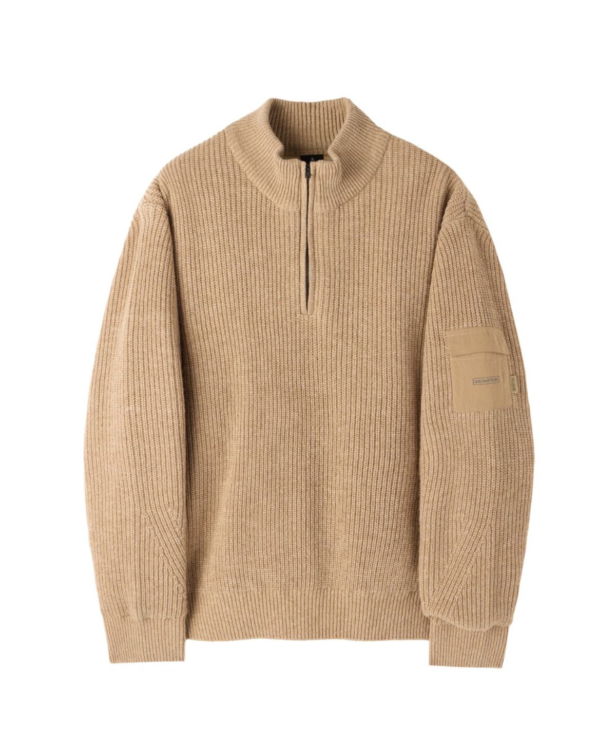 브롬톤 런던(BROMPTON LONDON) HALF ZIP-UP SWEATER - BROWN (P264MKT142)