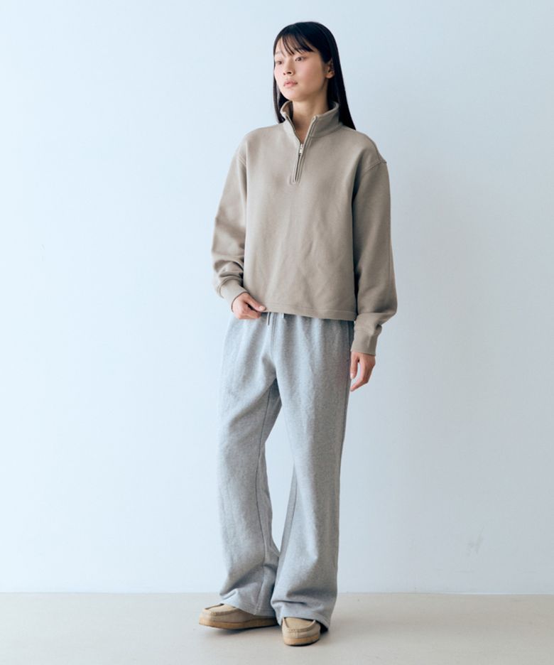 W 에센셜 스웻 부츠컷 팬츠 Melange Gray