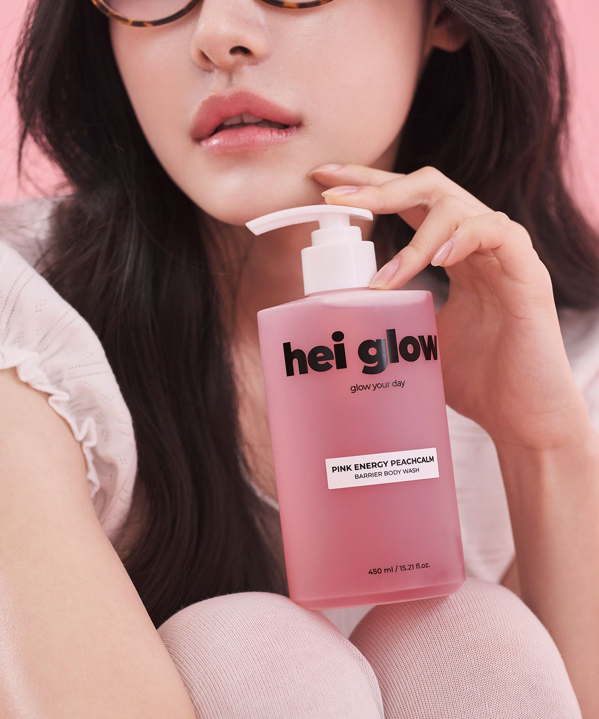 헤이글로우(HEI GLOW) 핑크 에너지 피치캄 배리어 바디워시