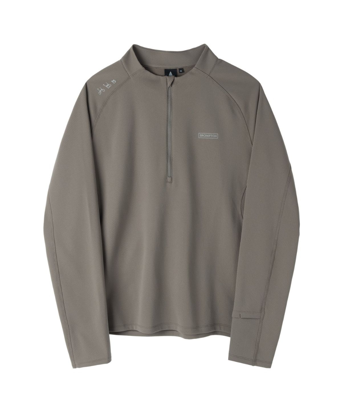 브롬톤 런던(BROMPTON LONDON) RIDEFLOW HALF ZIP-UP - KHAKI (P263MPL103)