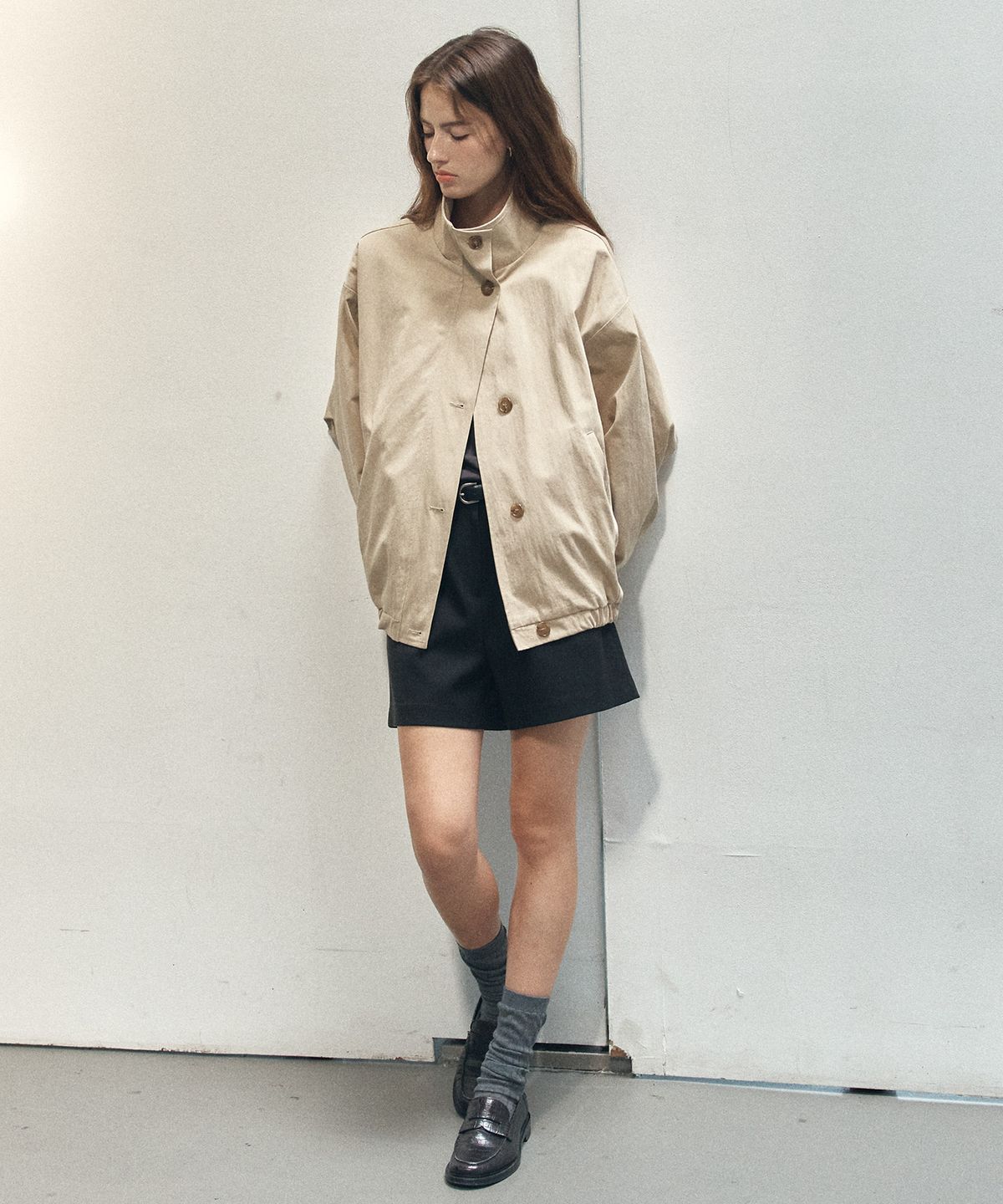 노운베러(KNOWNBETTER) High-neck loose fit jumper [KNFW06JP02]_Beige