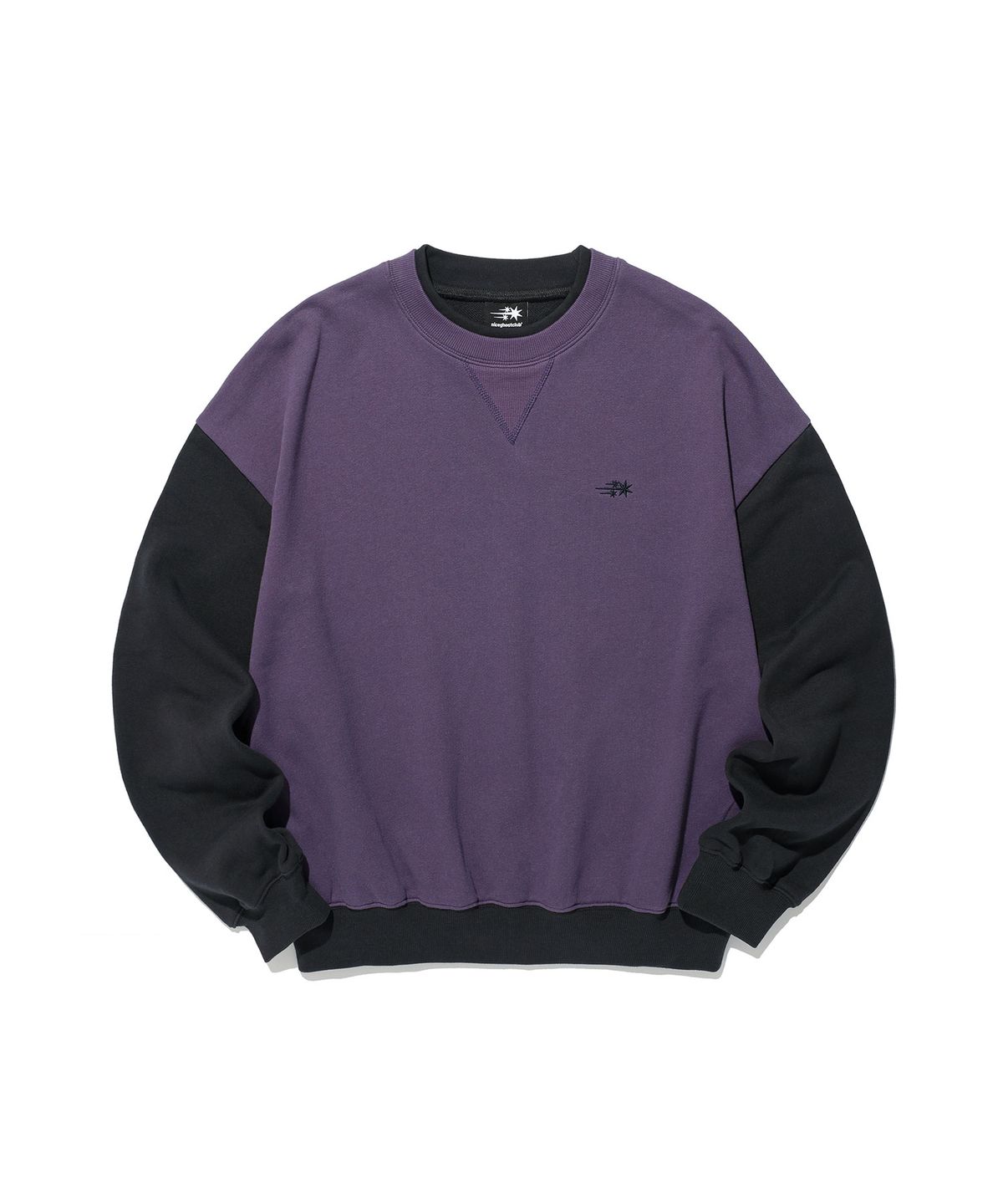 나이스고스트클럽(NICEGHOSTCLUB) COLOR BLOCK 3STAR SWEATSHIRTS_PURPLE(NG2GFUM441A)