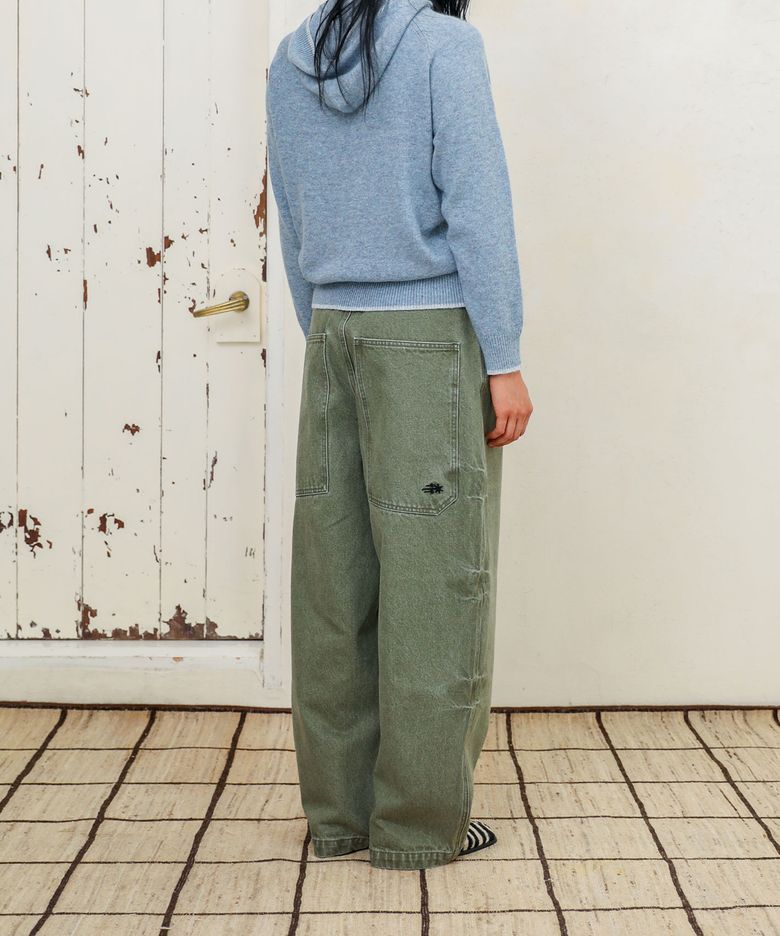 BIG POCKET BALLOON DENIM PANTS_KHAKI(NG2GFUD110A)