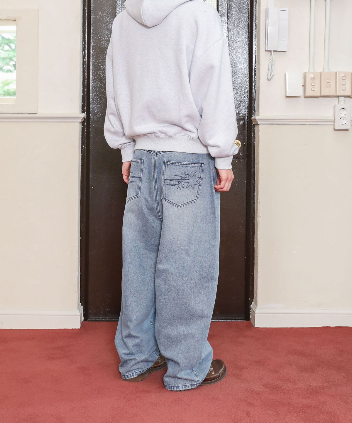 나이스고스트클럽(NICEGHOSTCLUB) 3STAR CURVED JEANS_BLUE(NG2GFUPA12A)