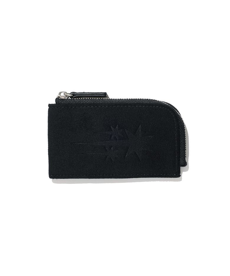 3STAR ZIP SUEDE CARD WALLET_BLACK(NG2GFUAB67A)
