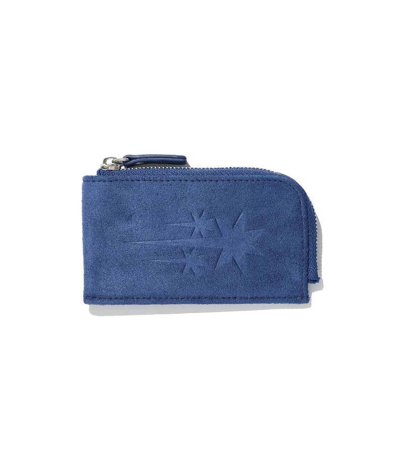 3STAR ZIP SUEDE CARD WALLET_BLUE(NG2GFUAB67A)