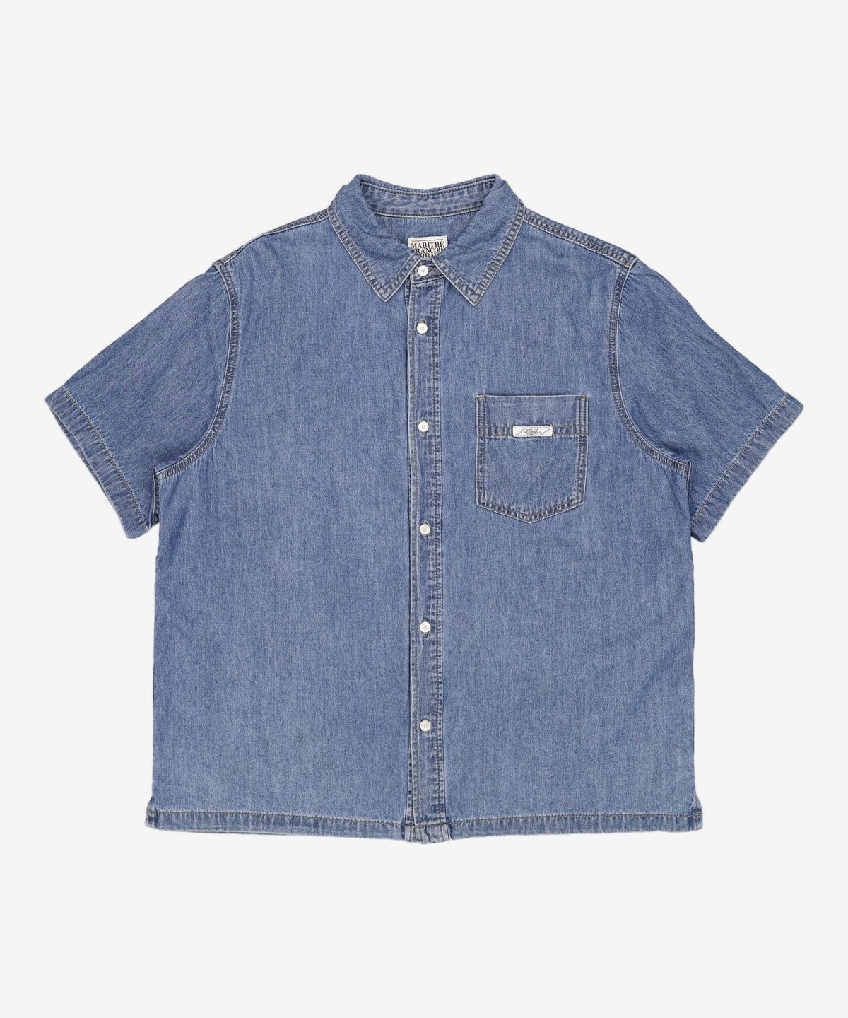 마리떼 프랑소와 저버(MARITHÉ + FRANҪOIS GIRBAUD) M HALF DENIM SHIRT light blue M