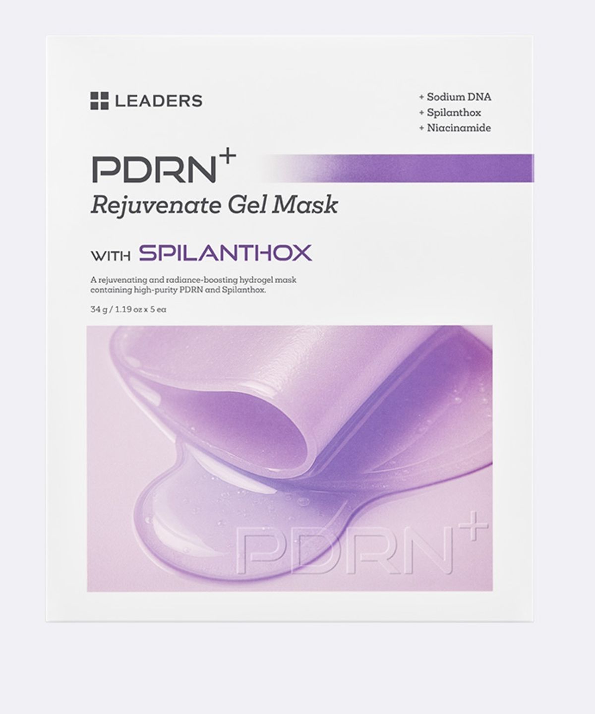 리더스코스메틱(LEADERS COSMETICS) 리더스 피디알엔 플러스 리쥬브네이트 겔 마스크 1매입