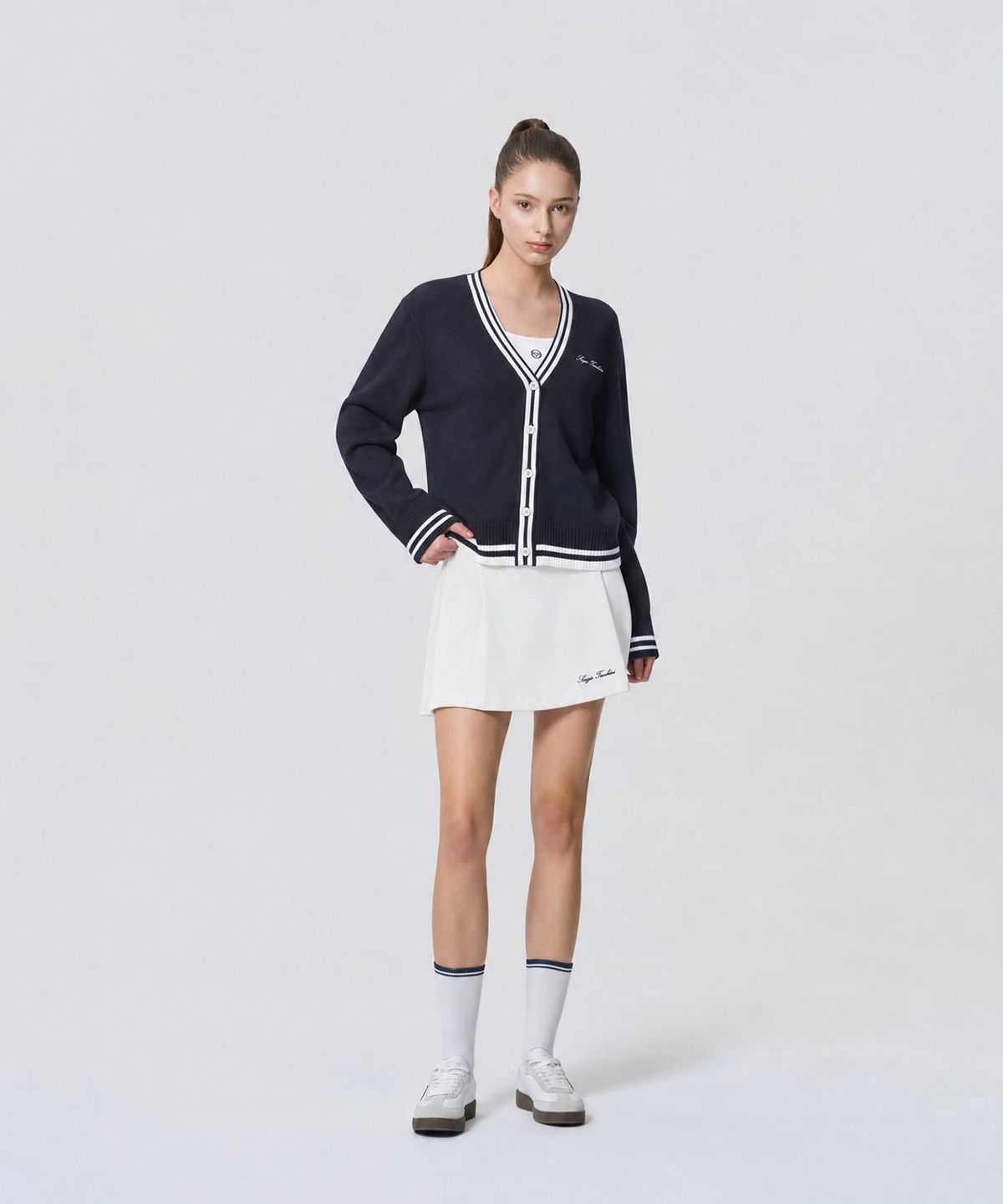 세르지오 타키니(SERGIO TACCHINI) W 타키니 60th 플레어 스커트 (White)