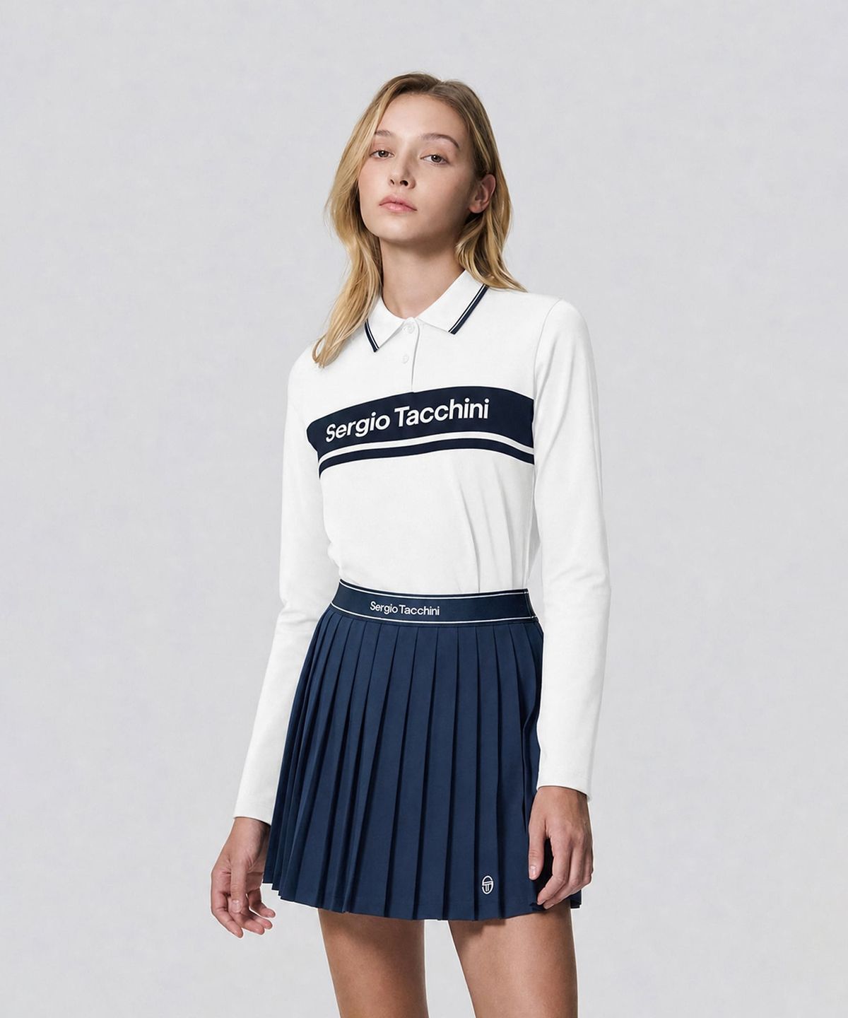 세르지오 타키니(SERGIO TACCHINI) W 다마린도 긴팔 폴로 (White)