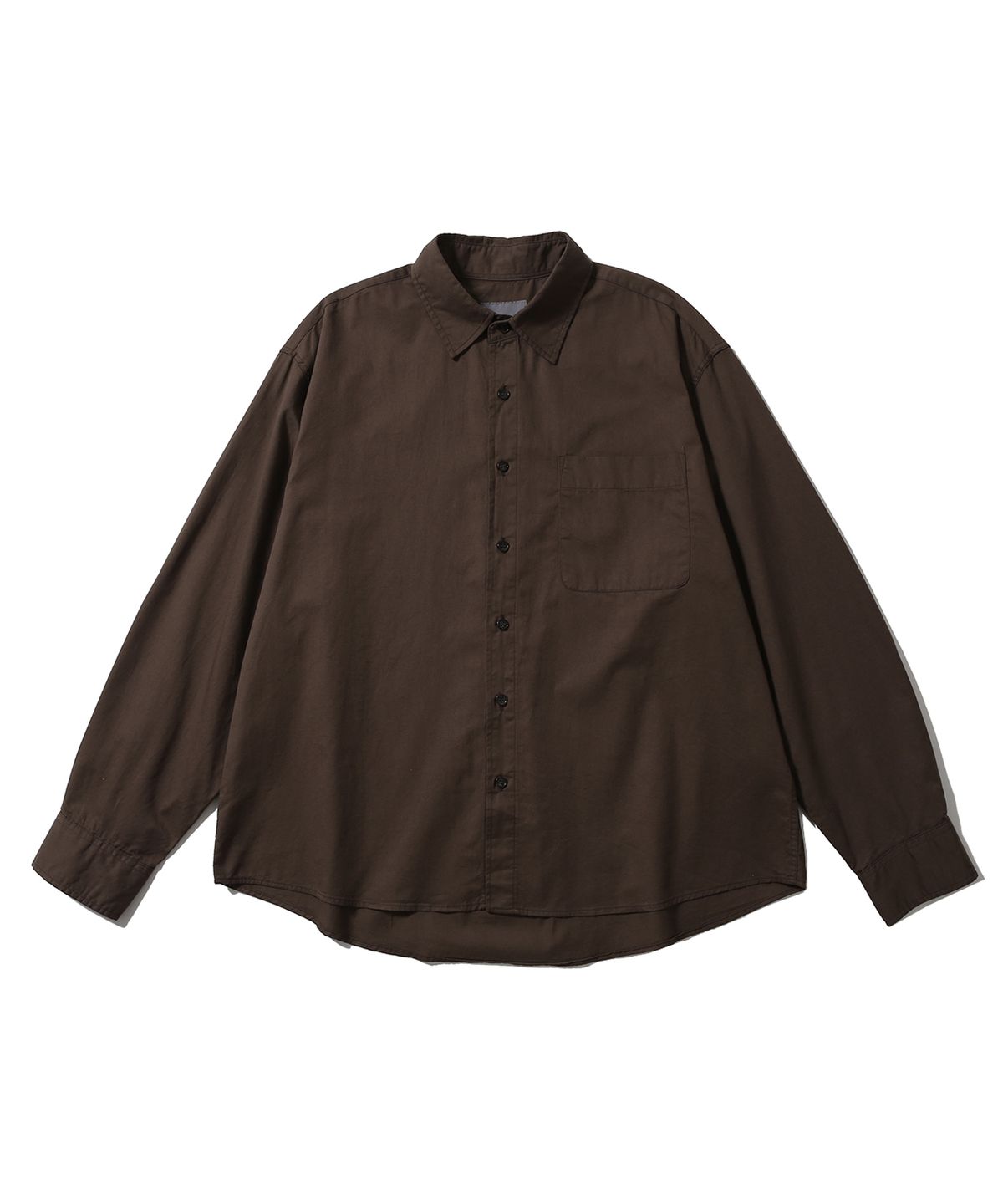 발루트(BALLUTE) VINTAGE WASHED SEMI CROP SHIRTS (DEEP BROWN)