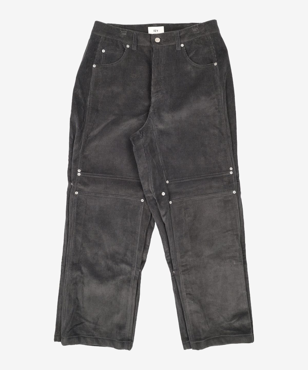 이에이(IEY) HYBRID OVER PANTS Charcoal L
